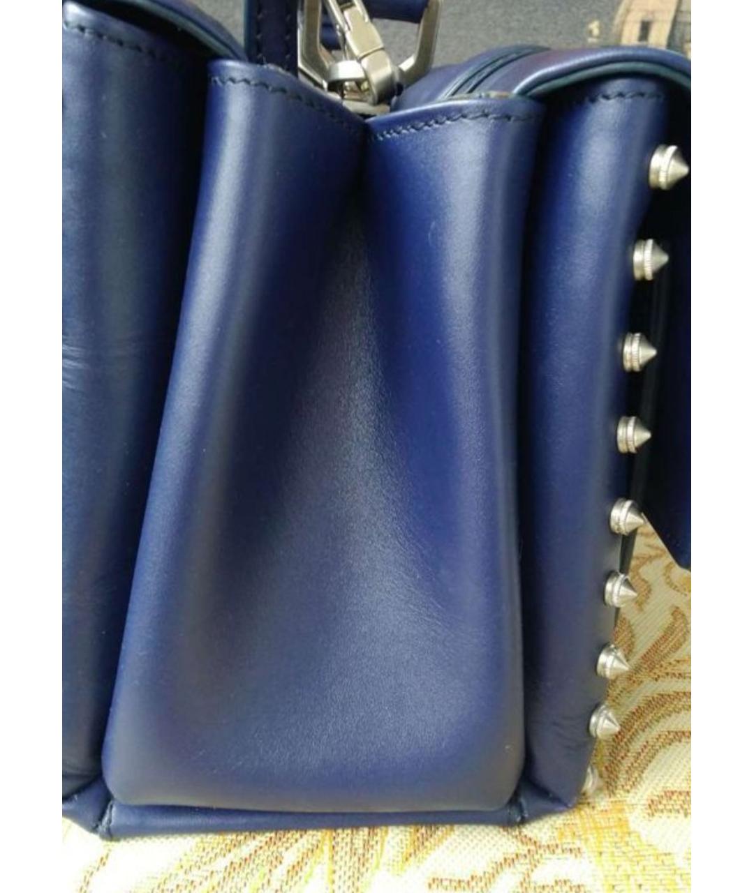 PAULA CADEMARTORI Синяя кожаная сумка тоут, фото 3