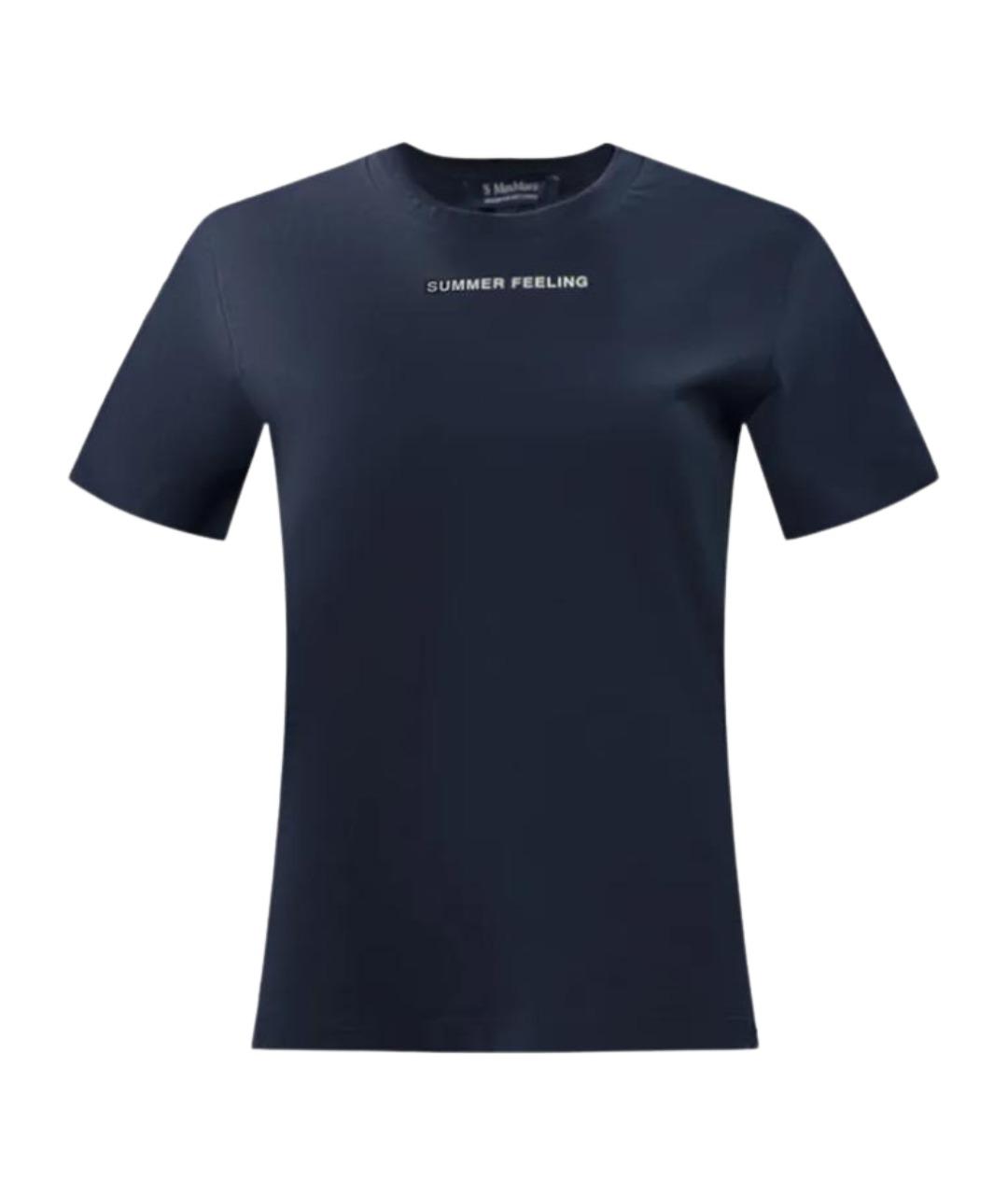 'S MAX MARA Темно-синяя футболка, фото 1