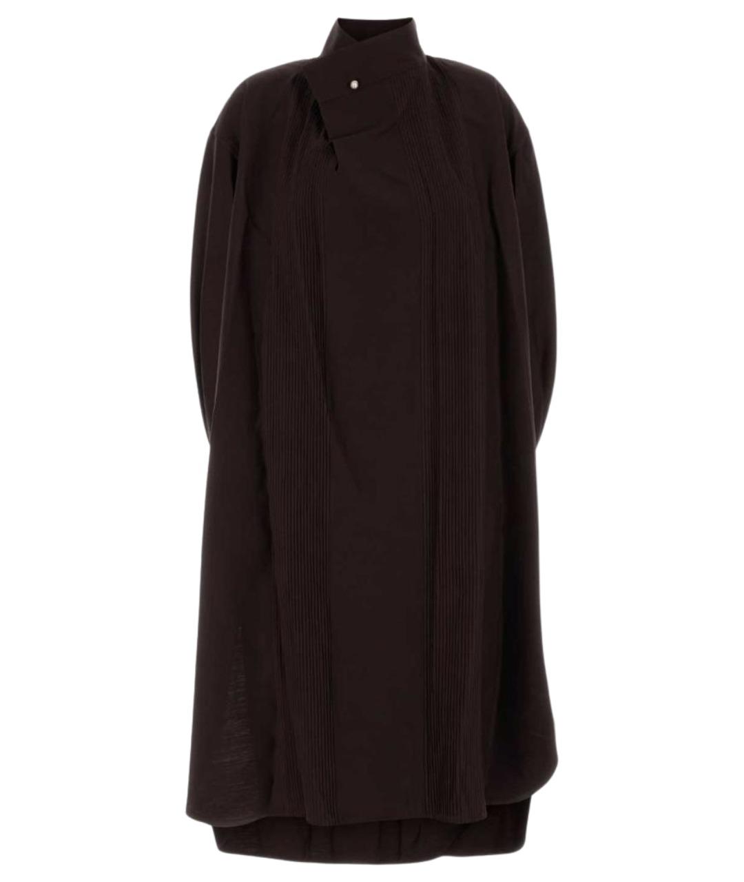 Carven Коричневое шерстяное платье, фото 1