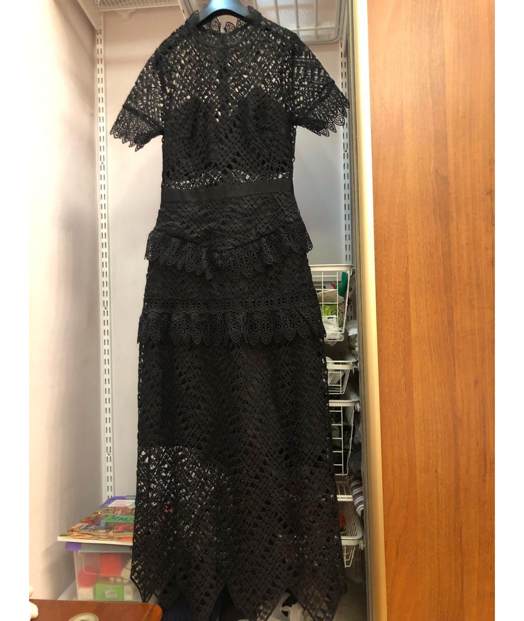 SELF-PORTRAIT Черное кружевное вечернее платье, фото 9