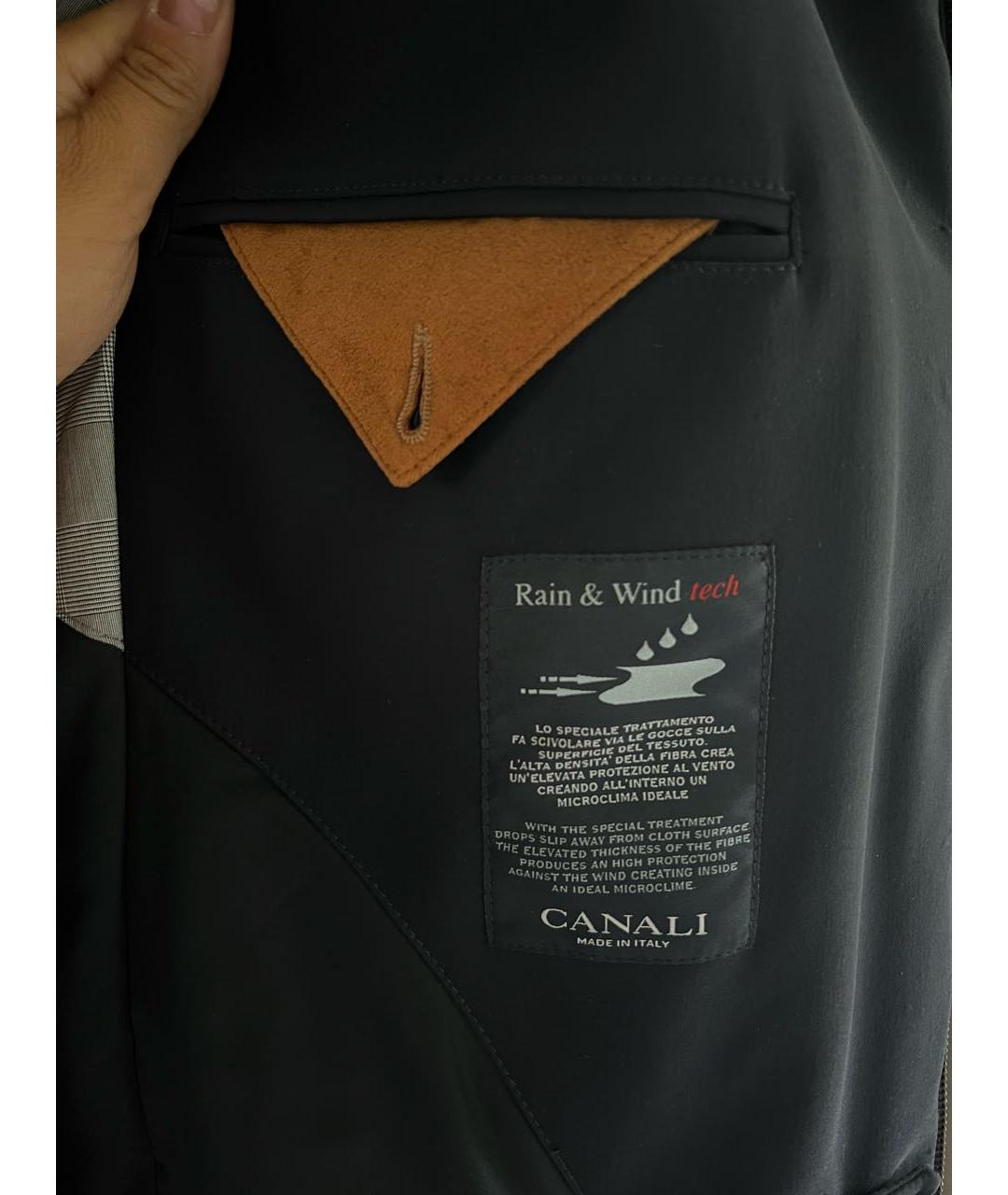 CANALI Темно-синяя полиуретановая куртка, фото 3
