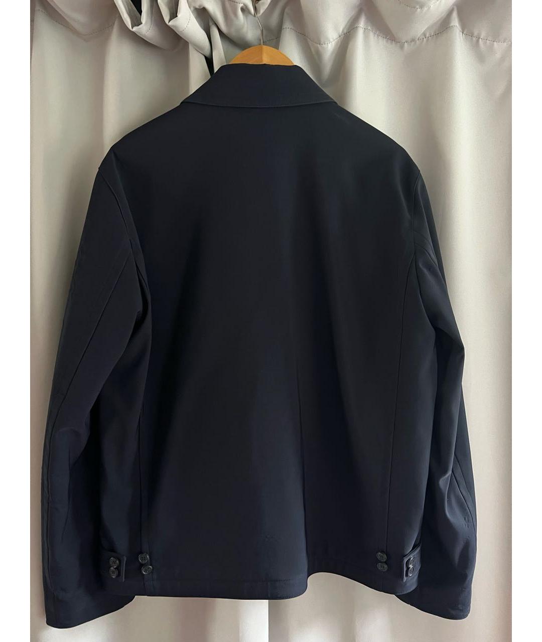 CANALI Темно-синяя полиуретановая куртка, фото 2