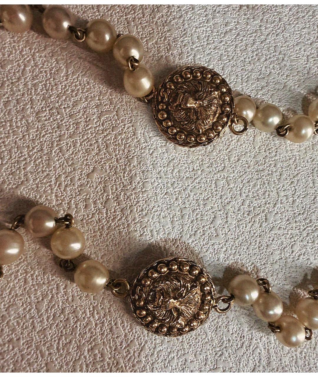 CHANEL Бежевое жемчужное колье, фото 2
