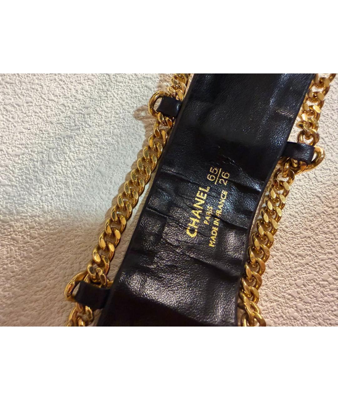 CHANEL Черный кожаный ремень, фото 7