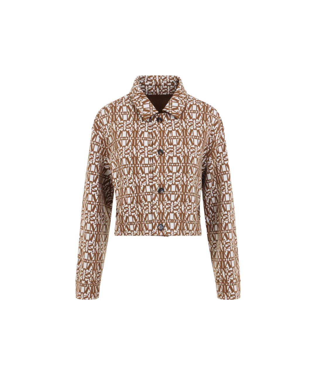 MAX MARA Коричневая шерстяная куртка, фото 4