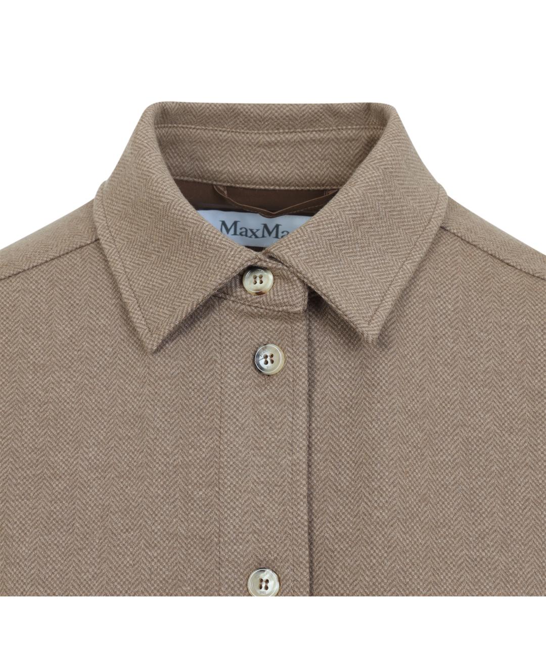 MAX MARA Бежевая шерстяная рубашка, фото 4