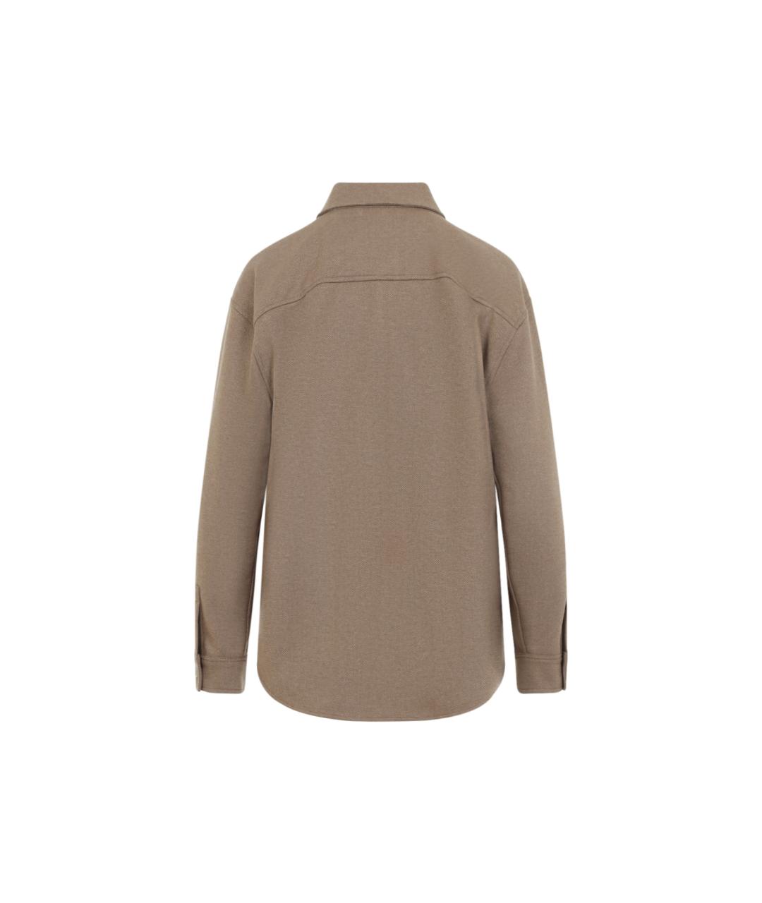 MAX MARA Бежевая шерстяная рубашка, фото 2