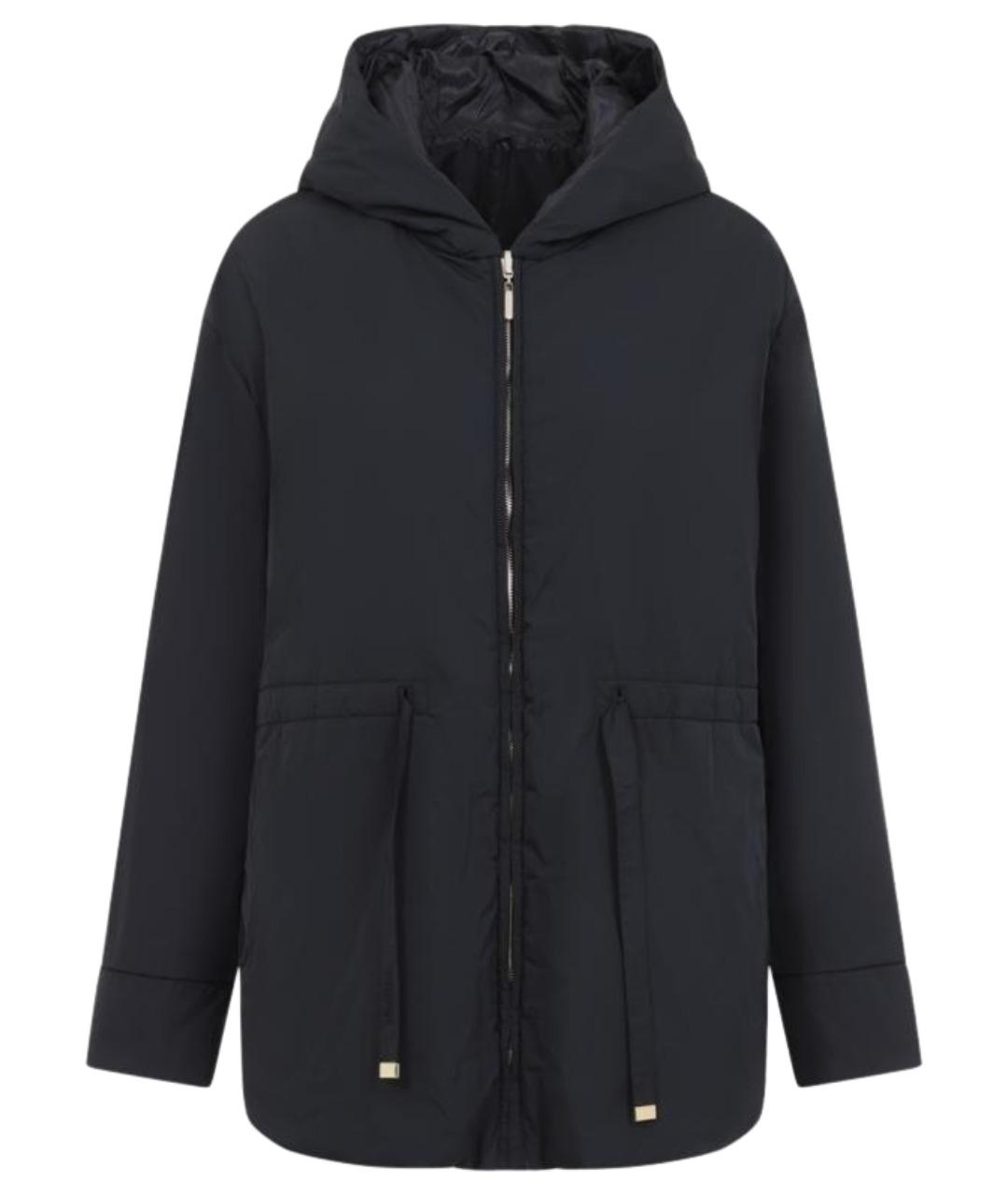 MAX MARA Черный полиэстеровый пуховик, фото 1