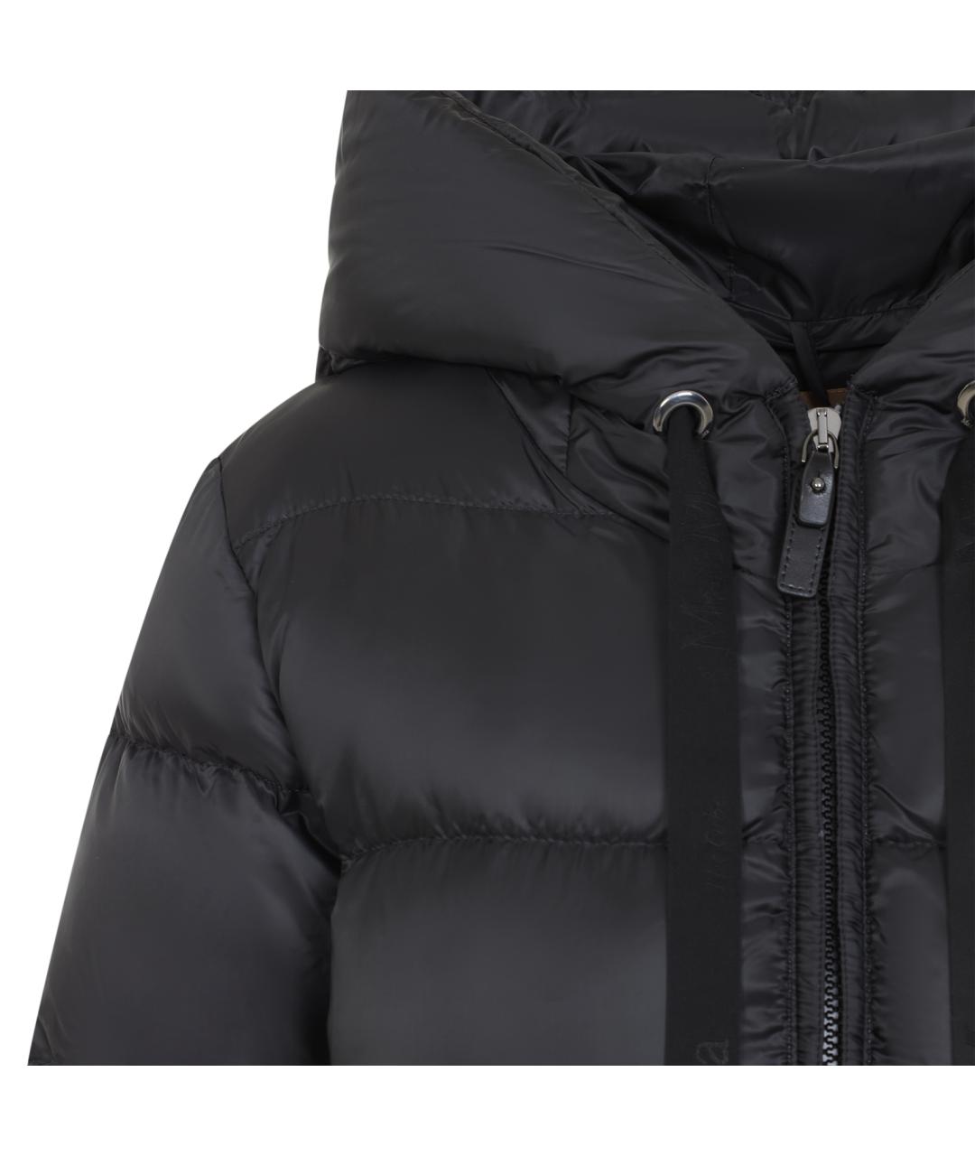 MAX MARA Черный полиэстеровый пуховик, фото 4
