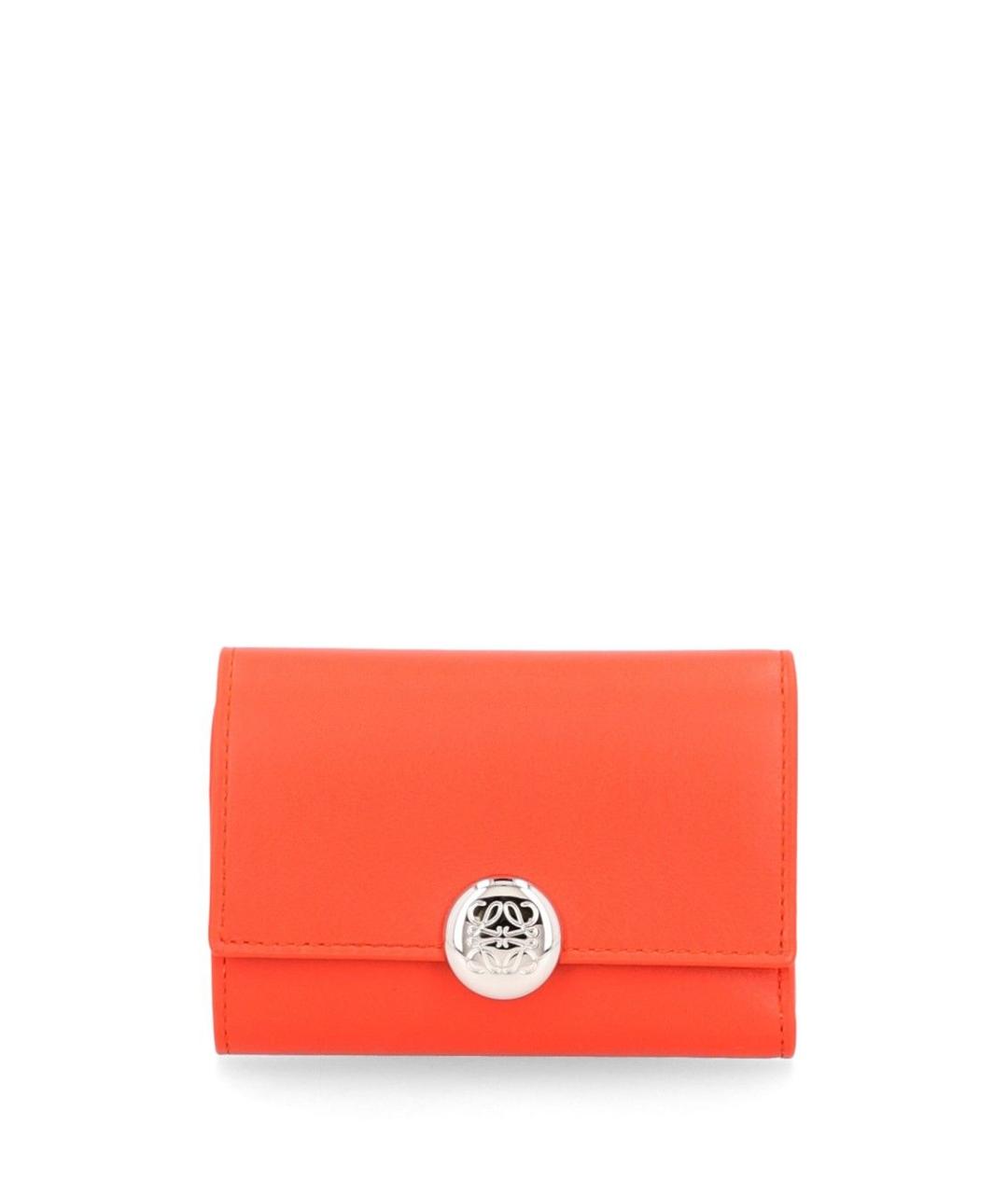 LOEWE Оранжевый кожаный кошелек, фото 5