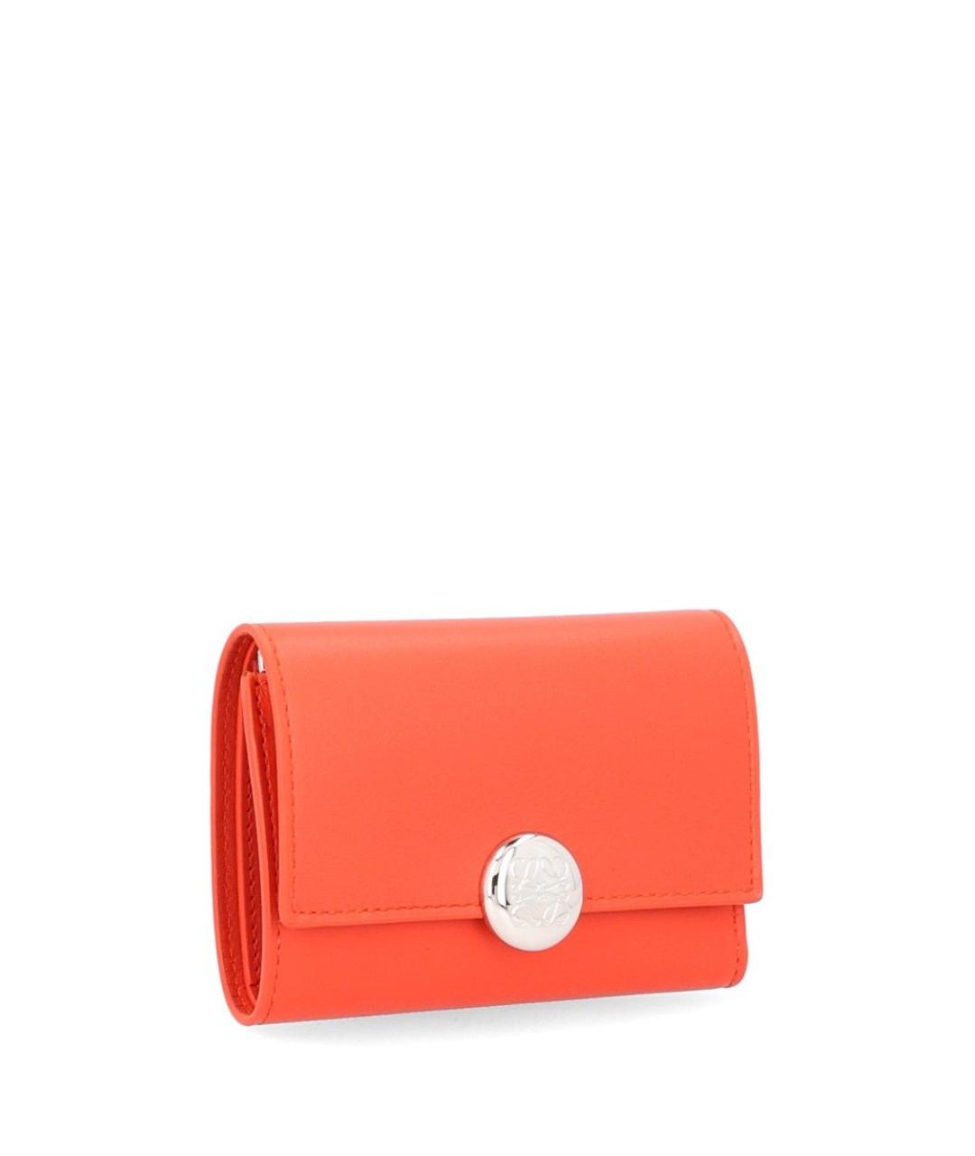 LOEWE Оранжевый кожаный кошелек, фото 2