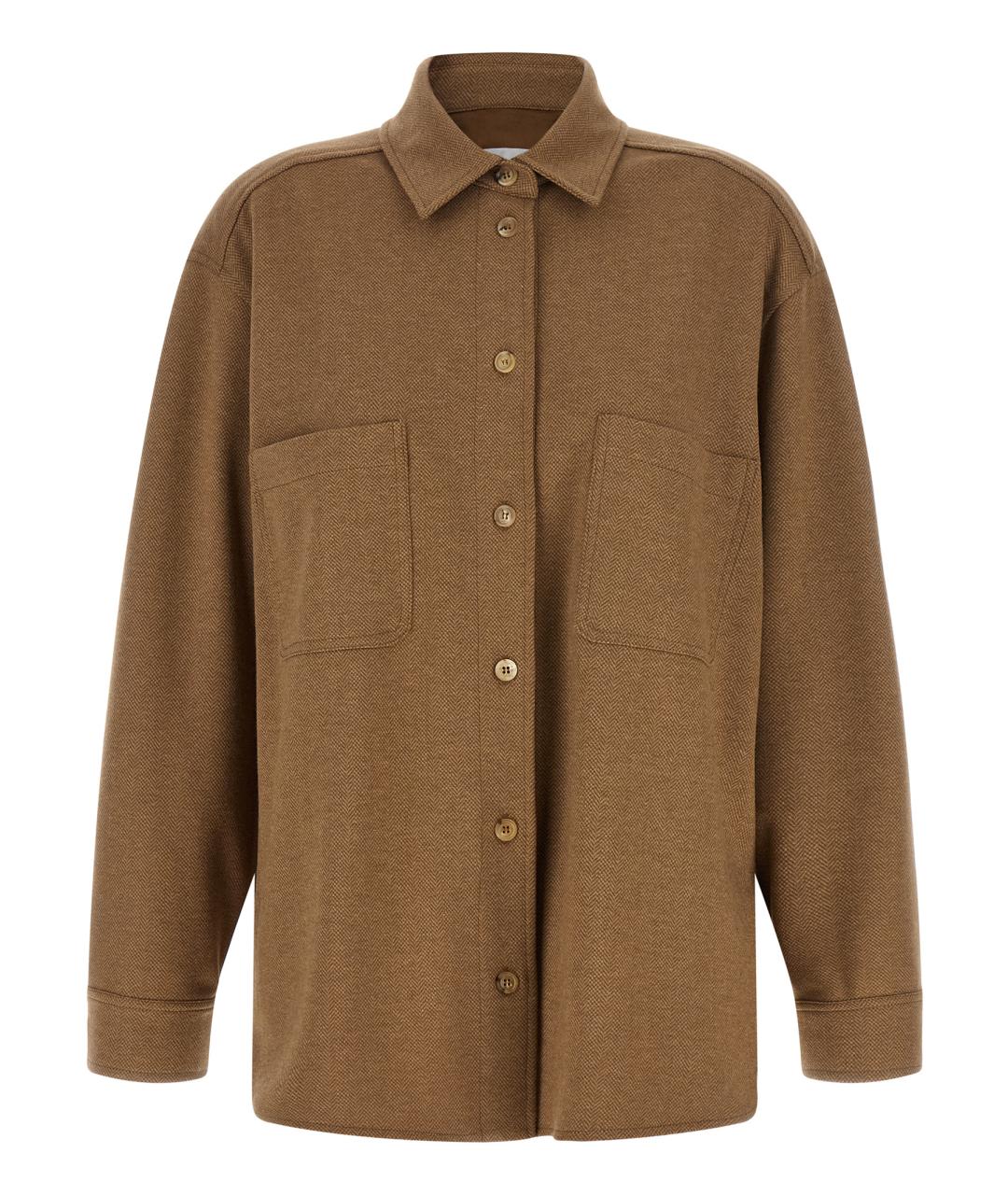 MAX MARA Коричневая шерстяная куртка, фото 1