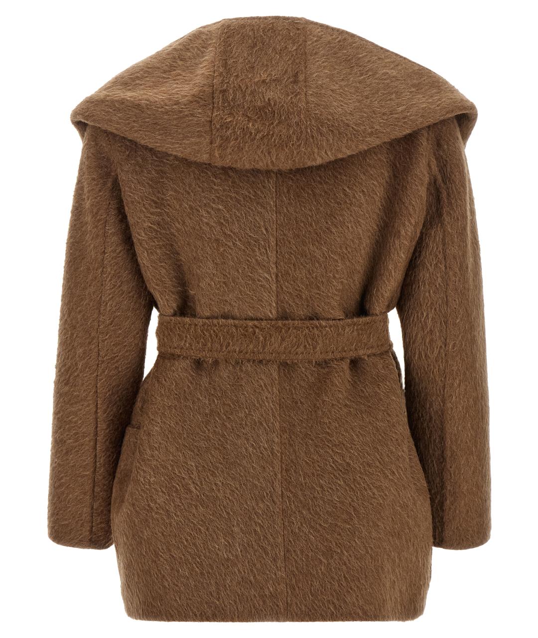MAX MARA Коричневое шерстяное пальто, фото 2