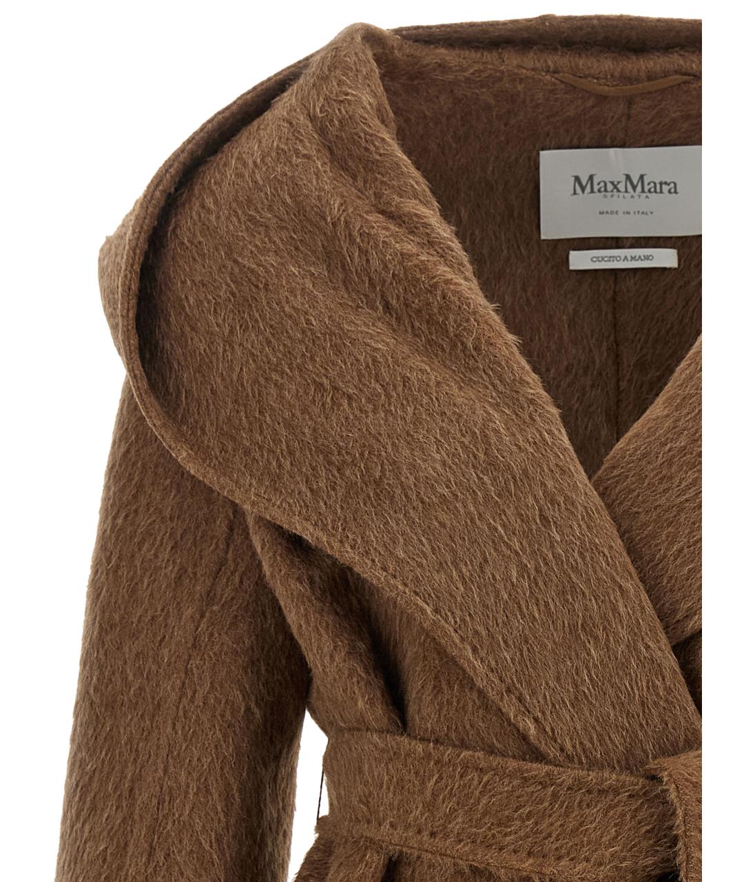 MAX MARA Коричневое шерстяное пальто, фото 3