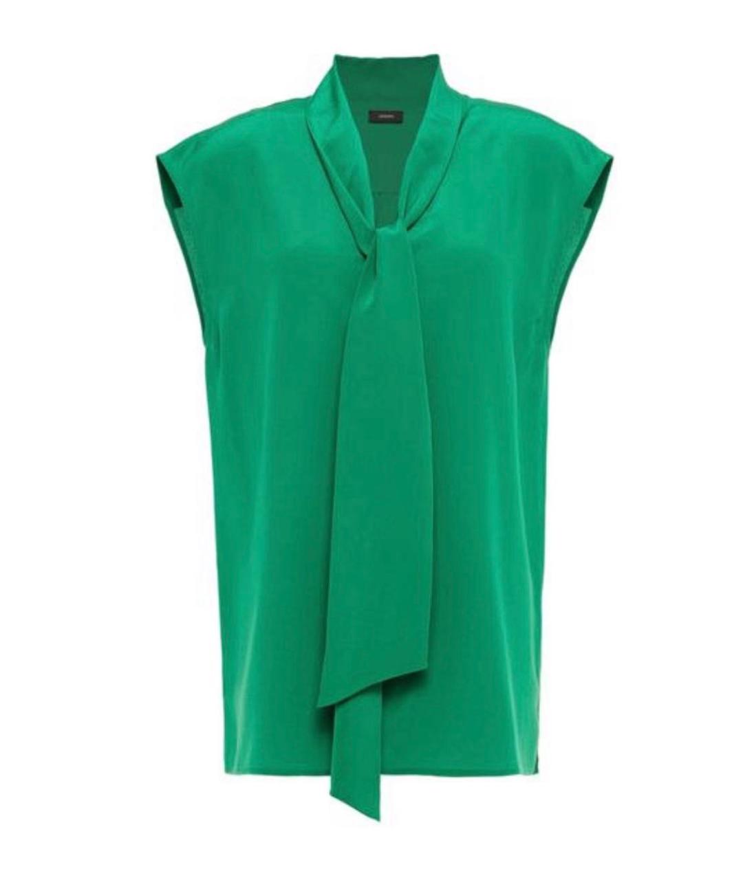 JOSEPH Зеленая шелковая блузы, фото 1