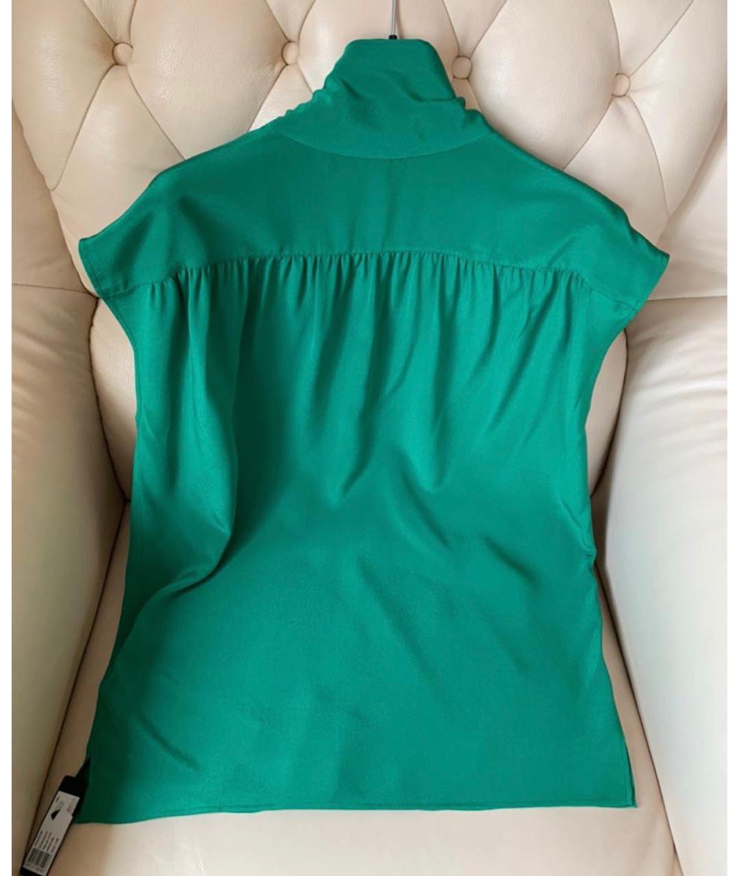JOSEPH Зеленая шелковая блузы, фото 2