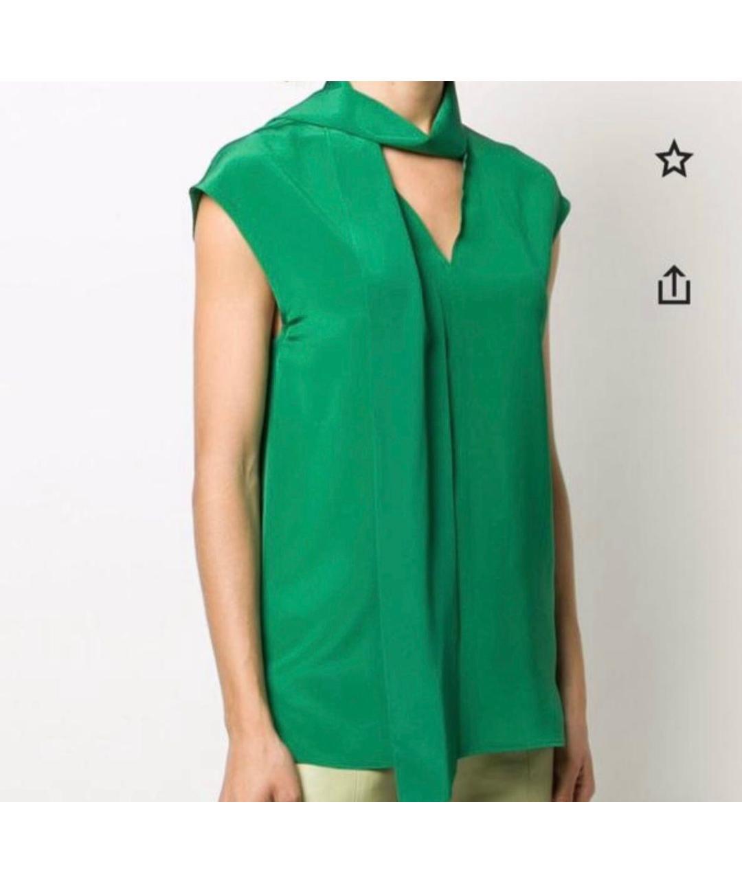 JOSEPH Зеленая шелковая блузы, фото 6