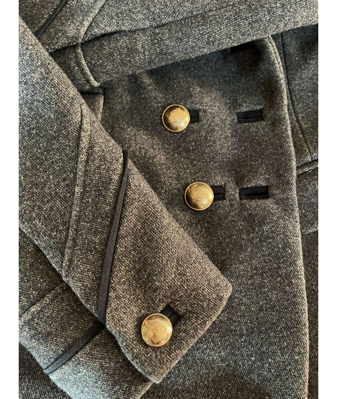 ISABEL MARANT Антрацитовый шерстяной жакет/пиджак, фото 3