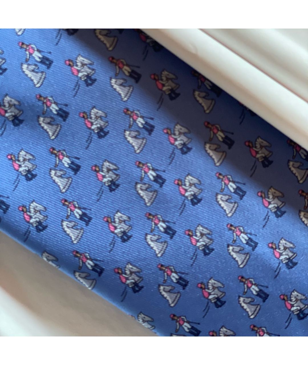 HERMES PRE-OWNED Голубой шелковый галстук, фото 6