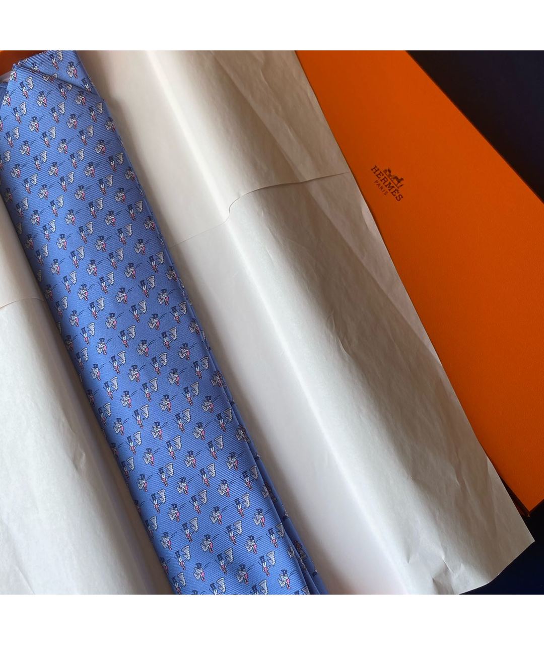 HERMES PRE-OWNED Голубой шелковый галстук, фото 3