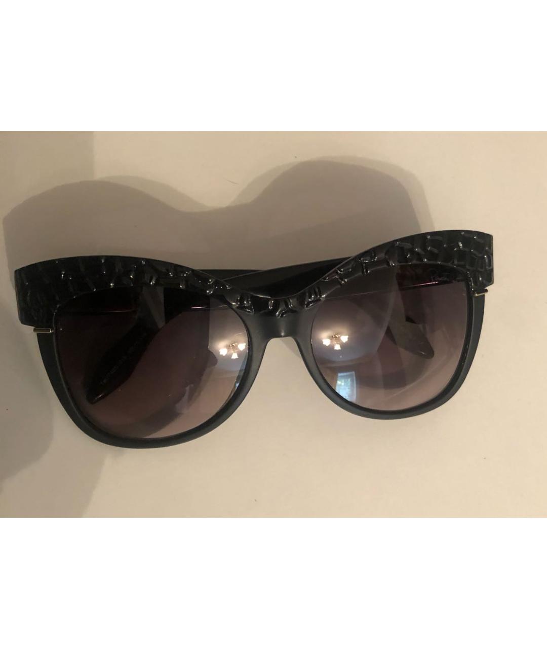 ROBERTO CAVALLI Черные пластиковые солнцезащитные очки, фото 9