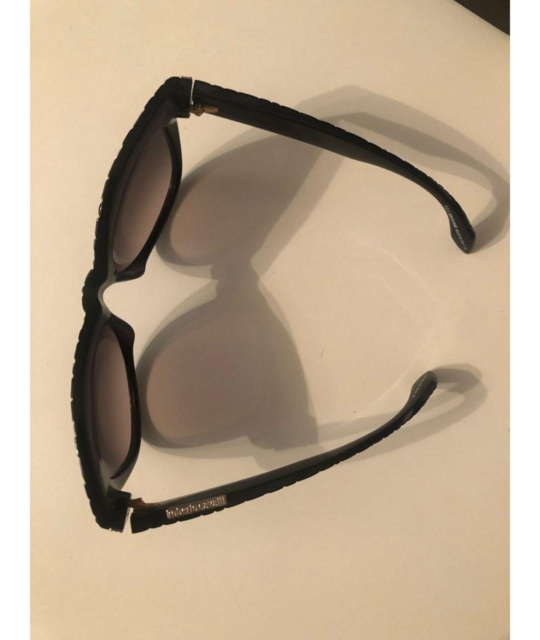 ROBERTO CAVALLI Черные пластиковые солнцезащитные очки, фото 6