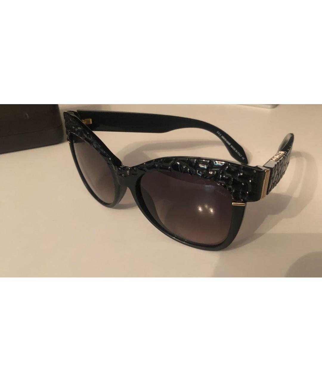 ROBERTO CAVALLI Черные пластиковые солнцезащитные очки, фото 7