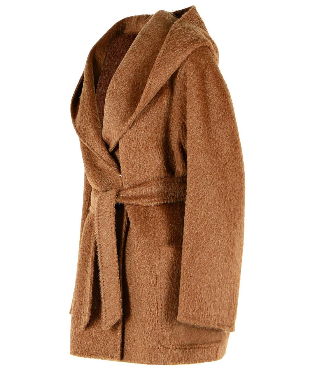 MAX MARA Коричневое шерстяное пальто, фото 2