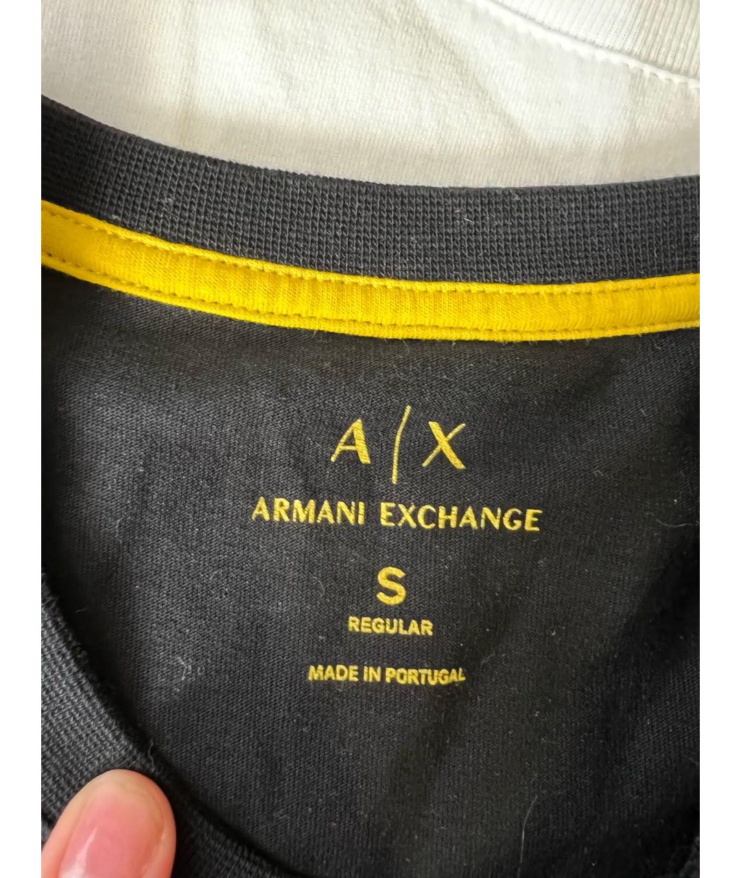 ARMANI EXCHANGE Черная хлопковая футболка, фото 5