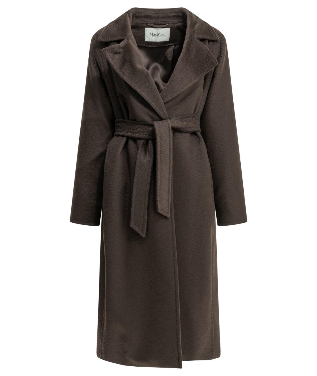 MAX MARA Коричневое шерстяное пальто, фото 1