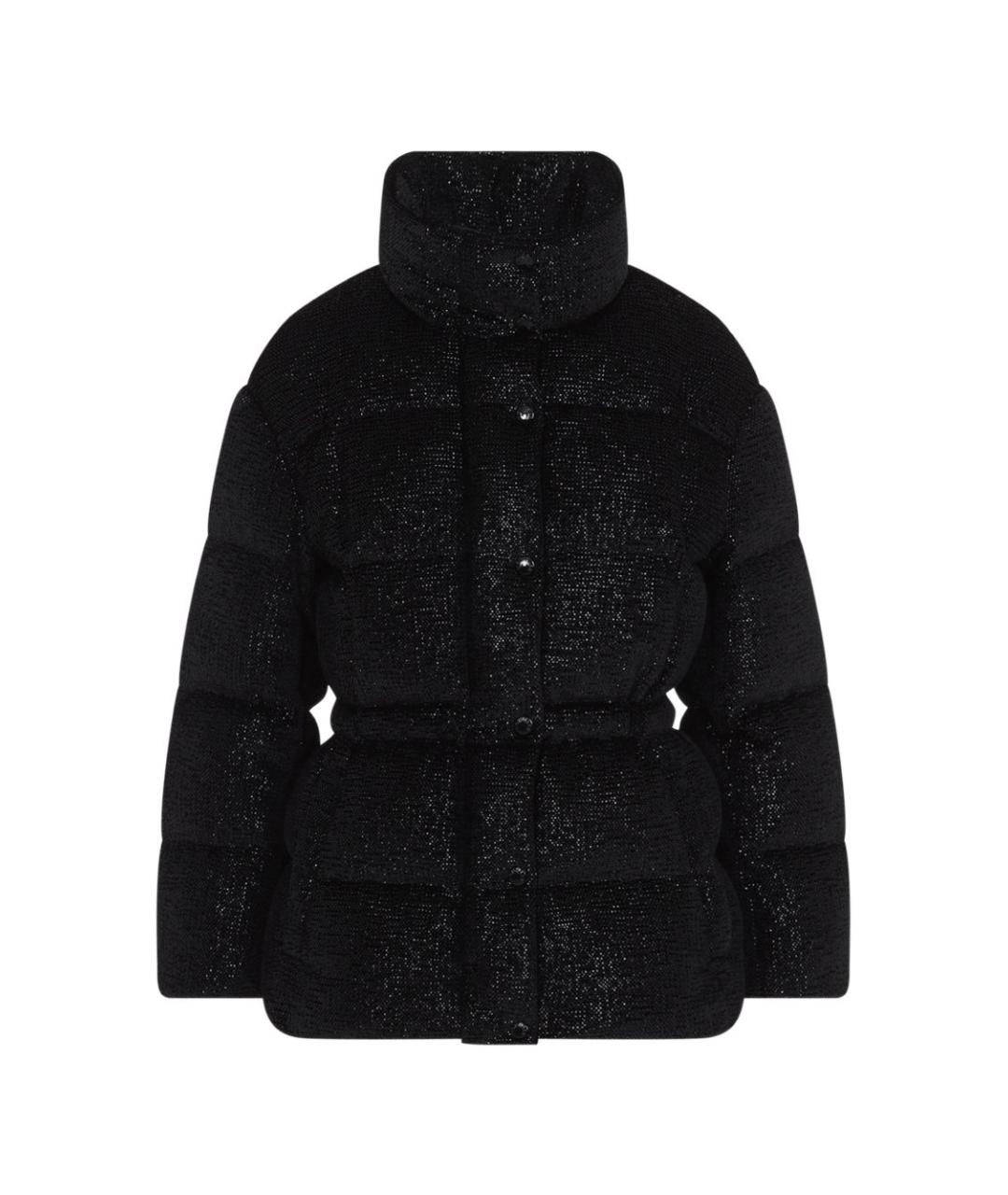 MONCLER Черный полиэстеровый пуховик, фото 4
