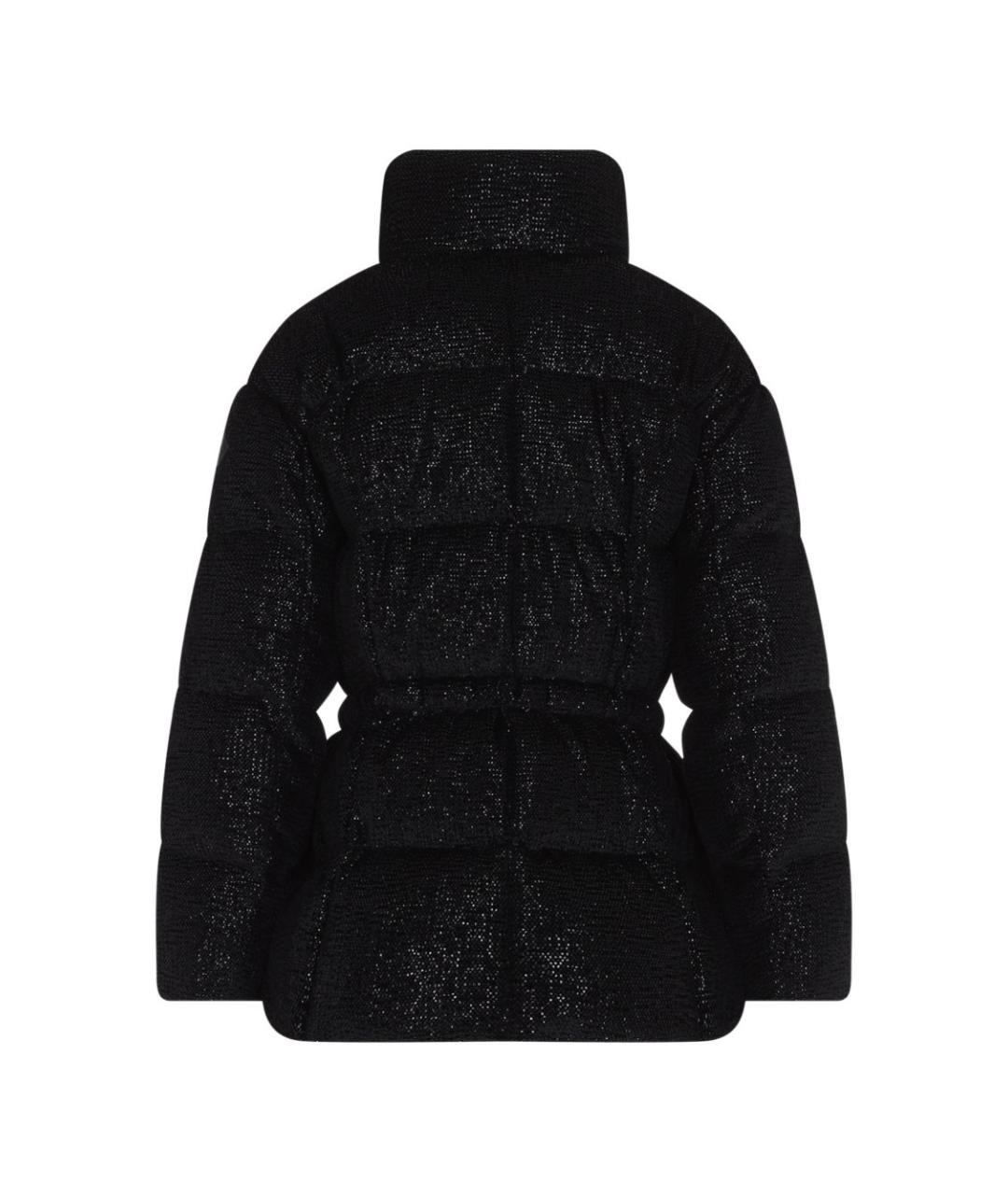 MONCLER Черный полиэстеровый пуховик, фото 2