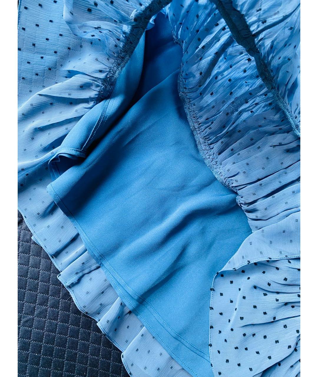 SANDRO Синее вискозное коктейльное платье, фото 3