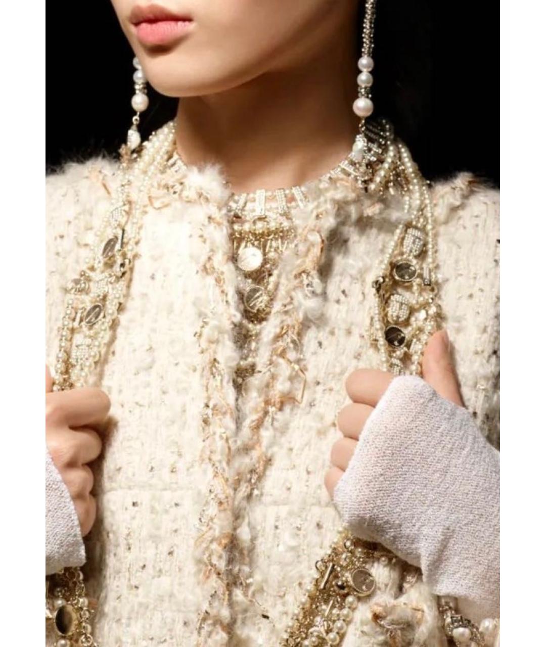 CHANEL Бежевые серьги, фото 5