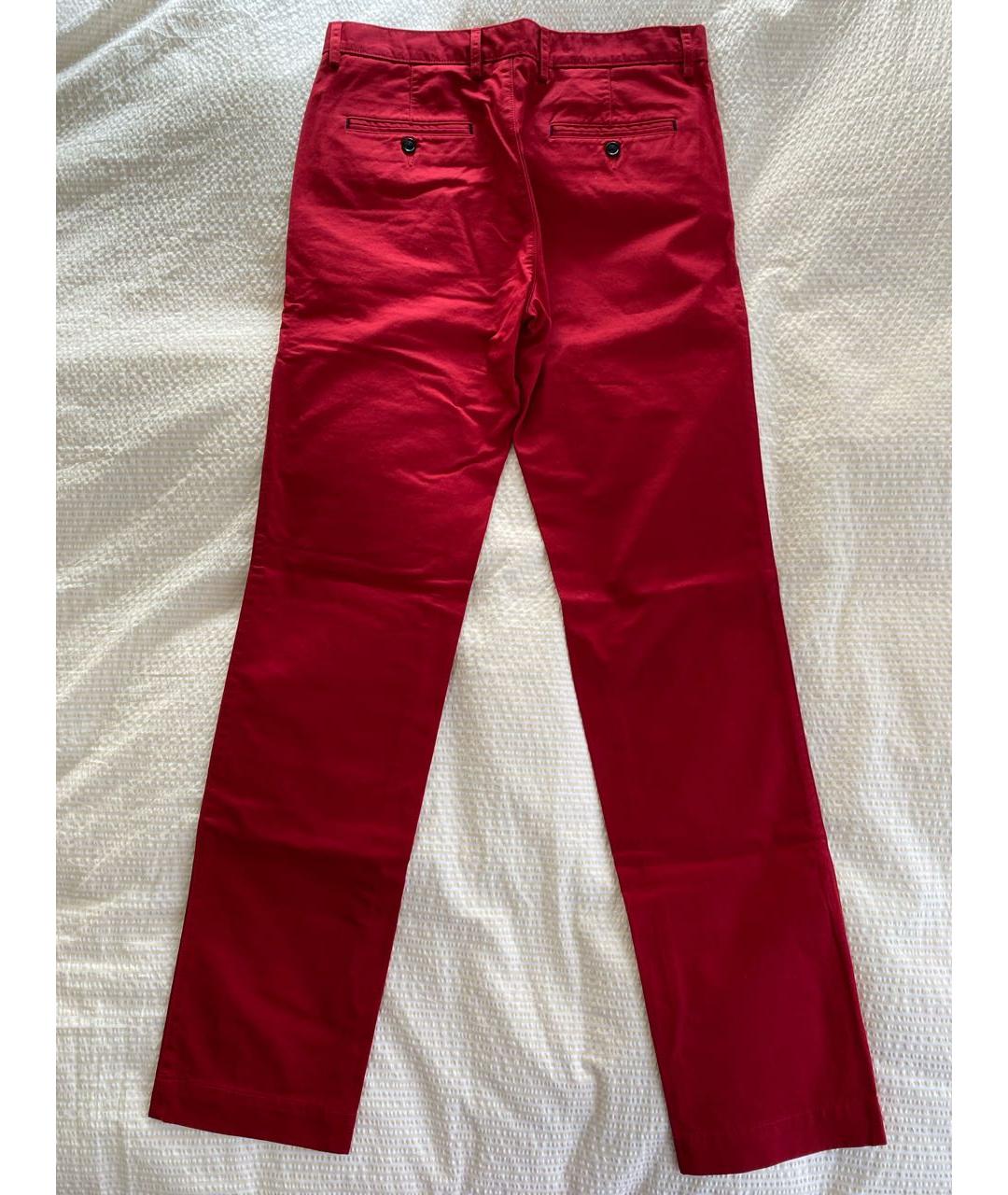 CH CAROLINA HERRERA Красные хлопковые брюки чинос, фото 2