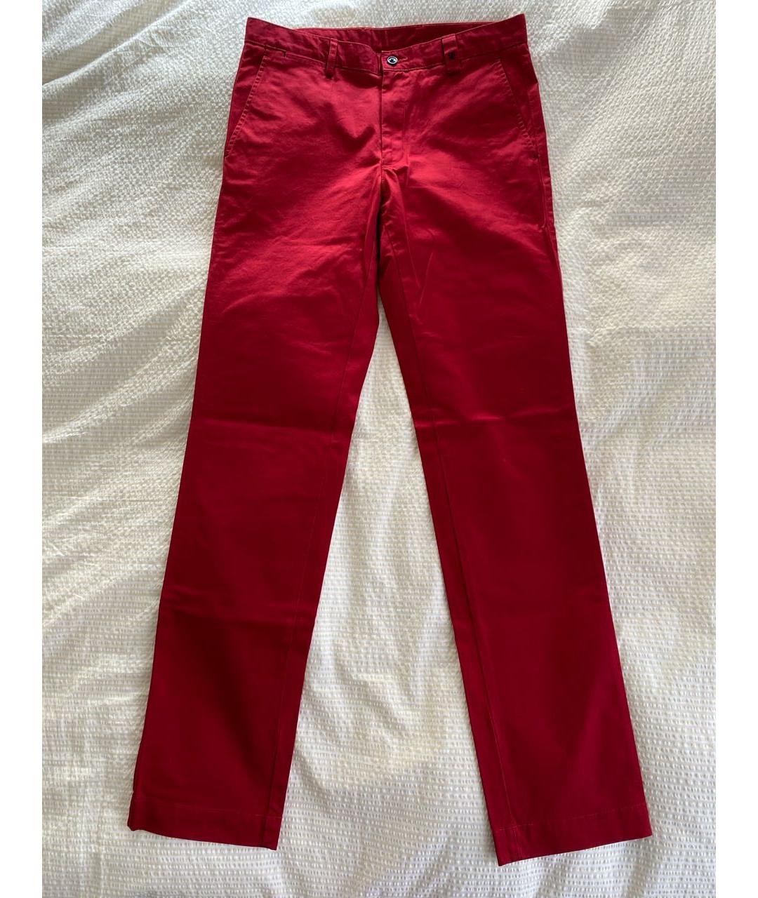 CH CAROLINA HERRERA Красные хлопковые брюки чинос, фото 5