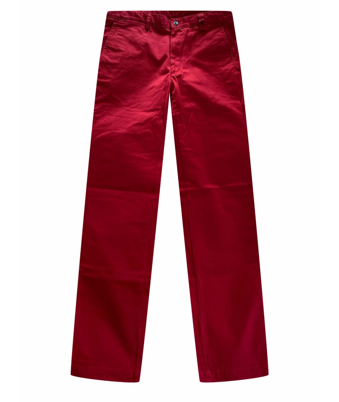 CH CAROLINA HERRERA Красные хлопковые брюки чинос, фото 1