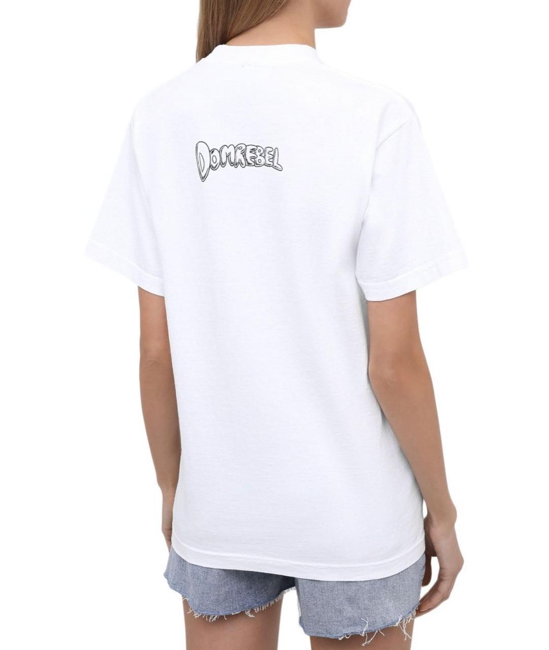 DOMREBEL Белая хлопковая футболка, фото 4