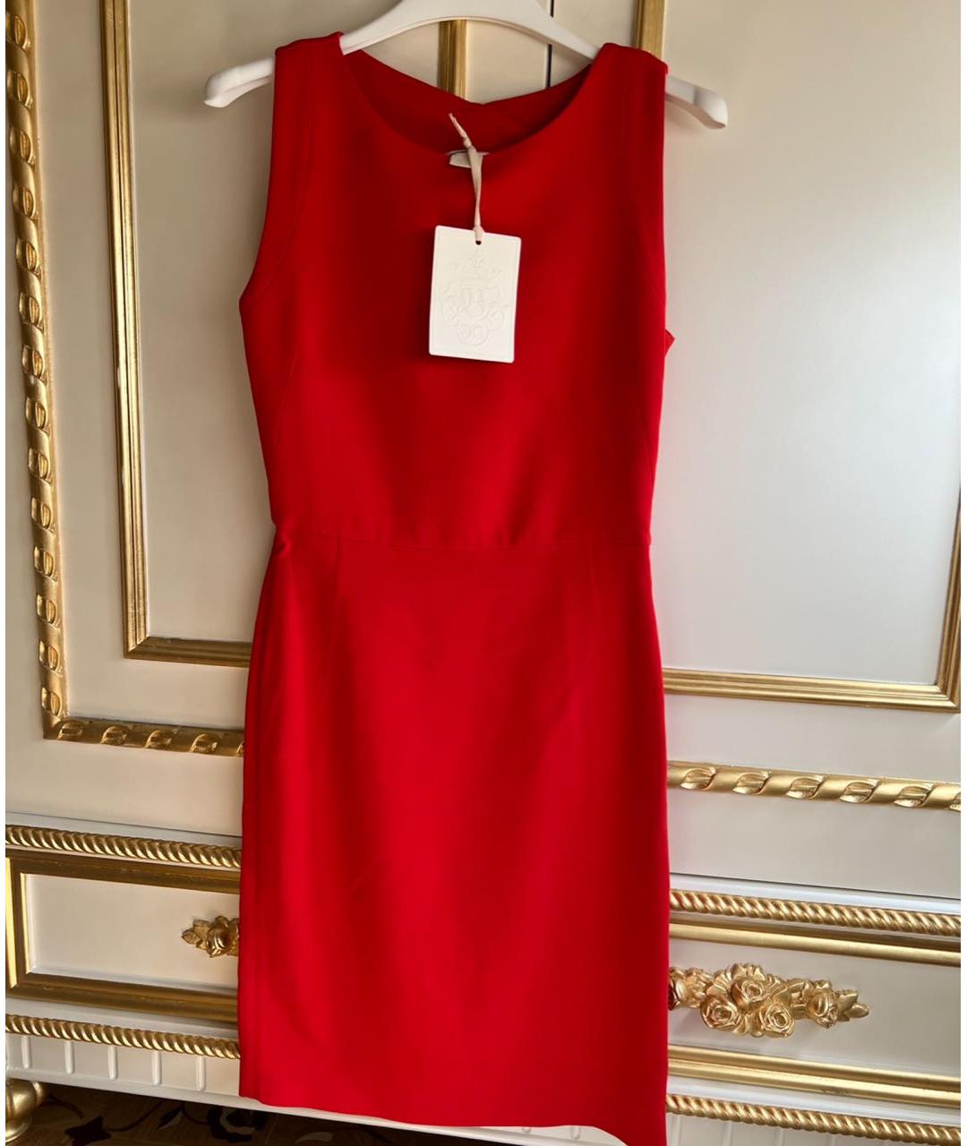 ANTONIO BERARDI Красное вискозное коктейльное платье, фото 2