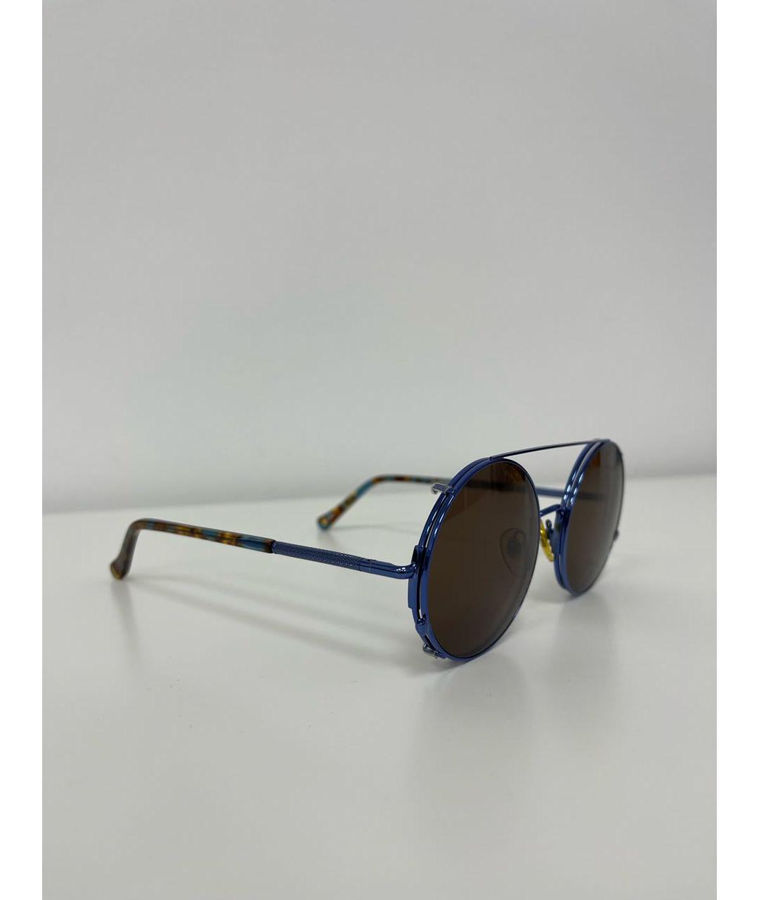 SUNDAY SOMEWHERE Темно-синие металлические солнцезащитные очки, фото 6