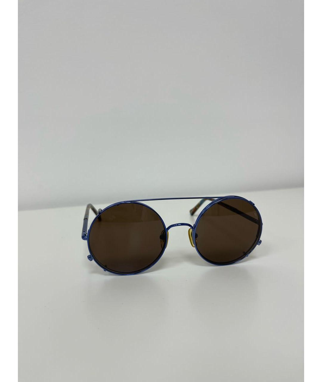 SUNDAY SOMEWHERE Темно-синие металлические солнцезащитные очки, фото 7
