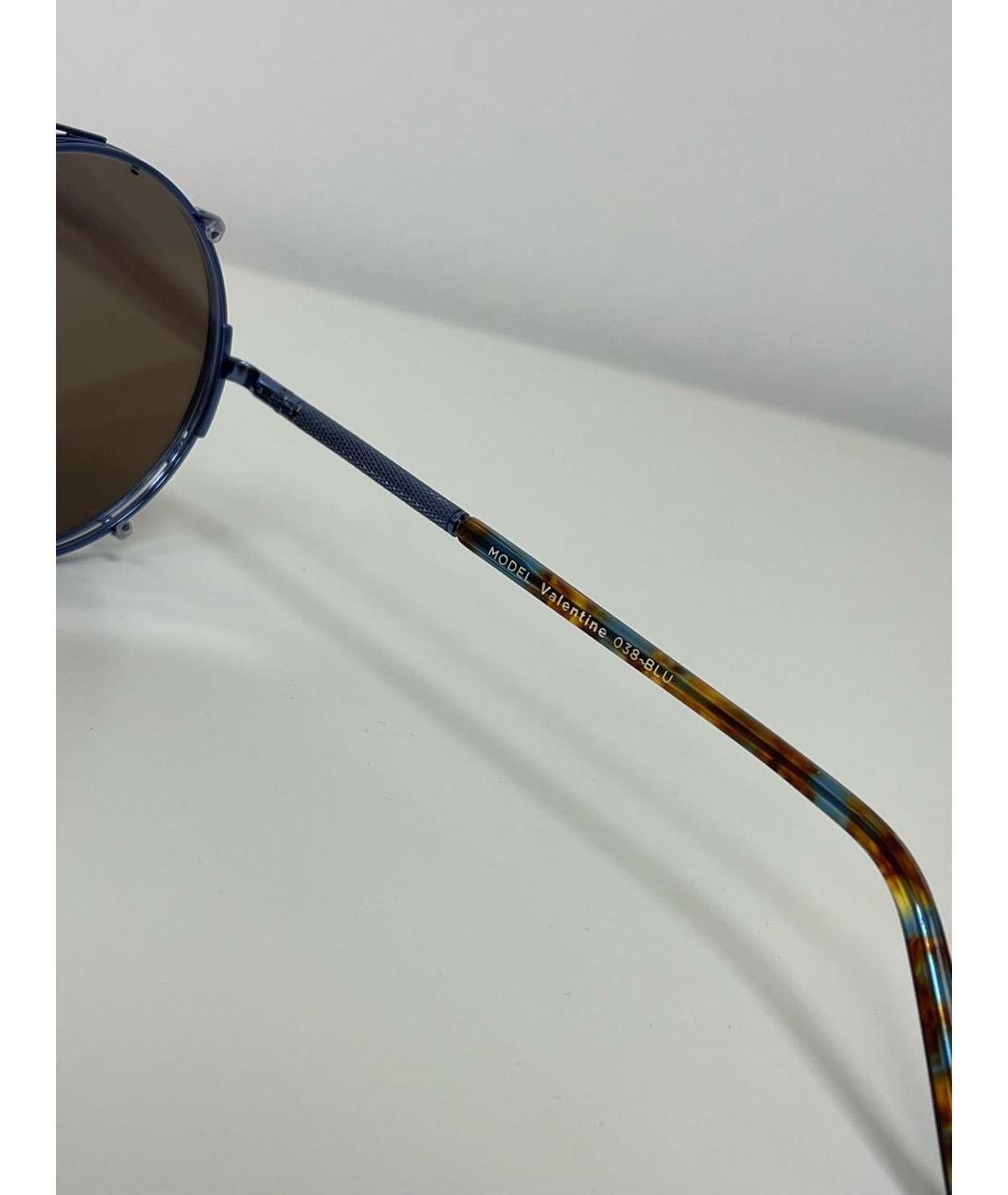 SUNDAY SOMEWHERE Темно-синие металлические солнцезащитные очки, фото 4
