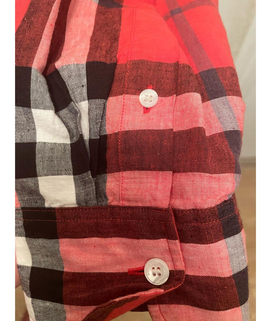 BURBERRY Мульти хлопковая кэжуал рубашка, фото 4