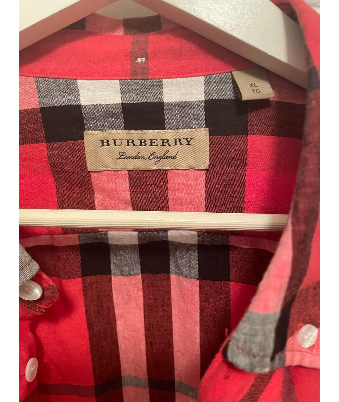 BURBERRY Мульти хлопковая кэжуал рубашка, фото 5