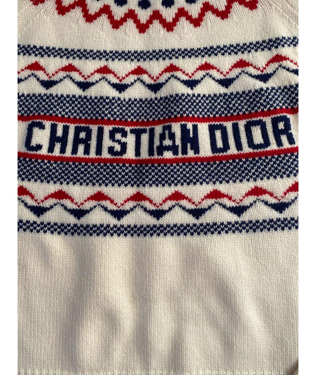 CHRISTIAN DIOR PRE-OWNED Белый шерстяной джемпер / свитер, фото 4