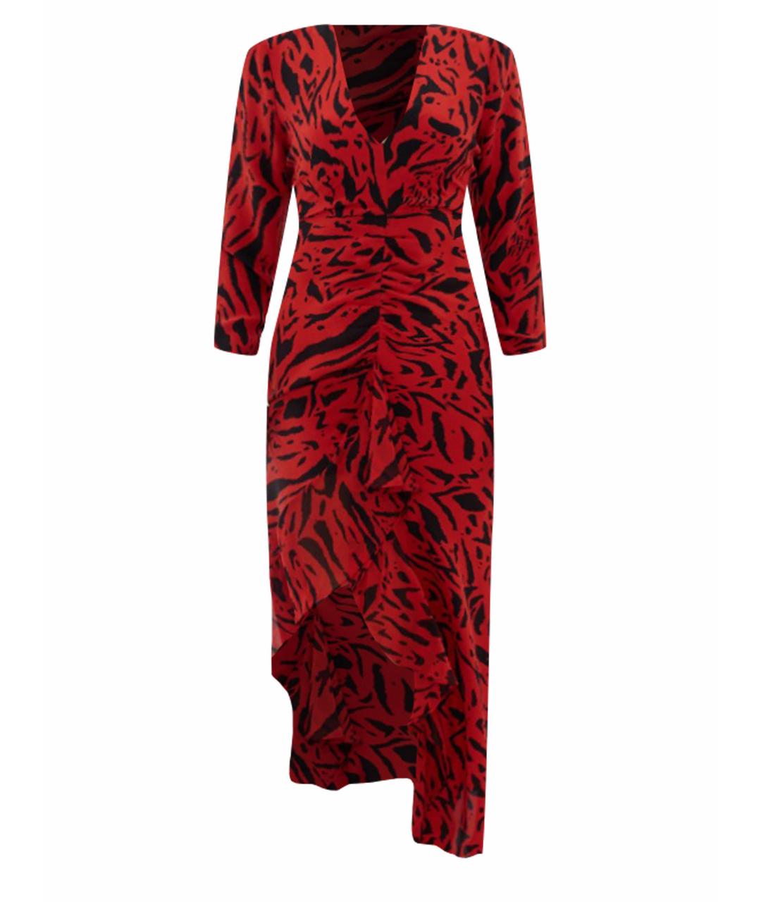 RIXO LONDON Красное вискозное вечернее платье, фото 1