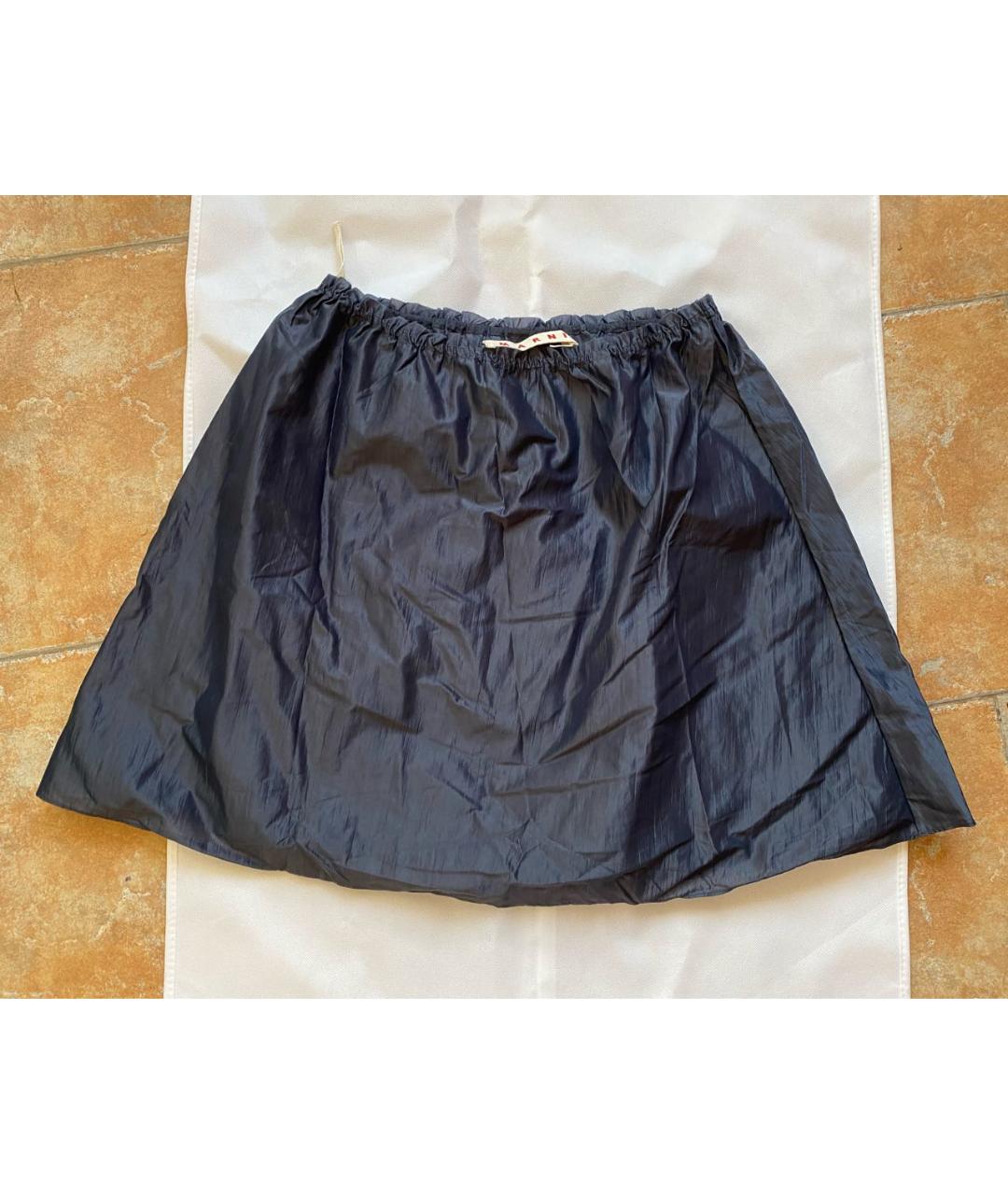 MARNI Темно-синяя юбка миди, фото 4