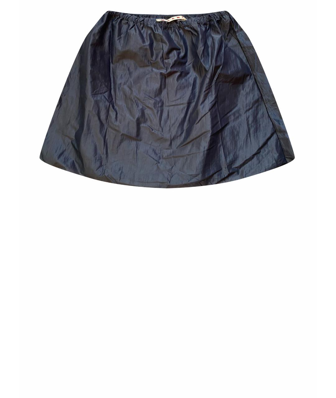 MARNI Темно-синяя юбка миди, фото 1