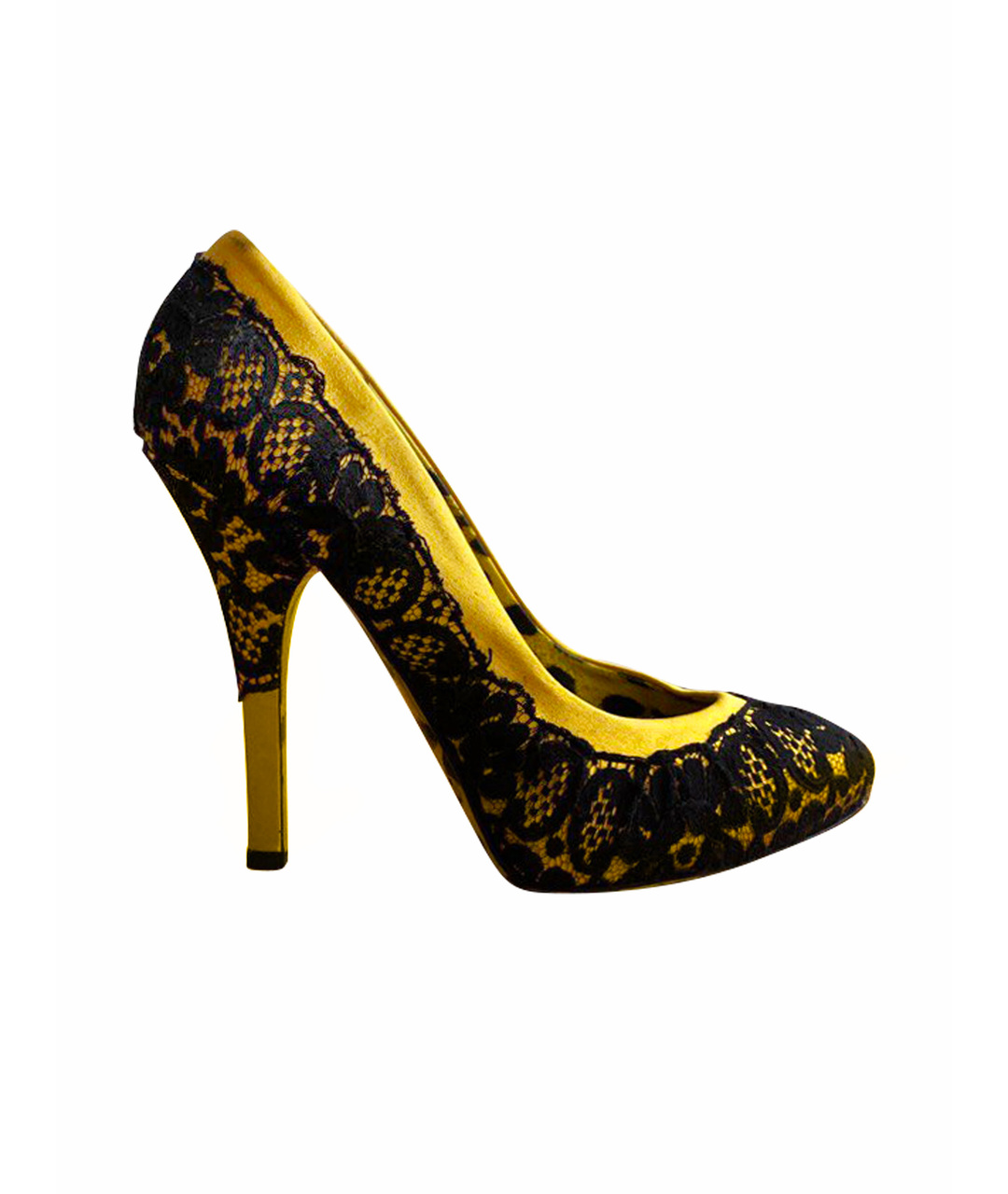 DOLCE&GABBANA Желтые текстильные туфли, фото 1