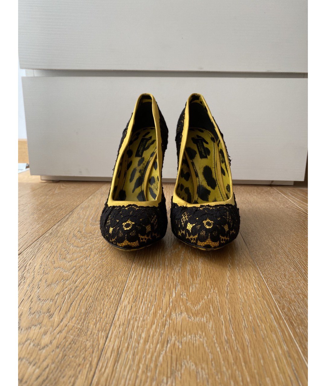 DOLCE&GABBANA Желтые текстильные туфли, фото 2